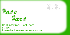 mate hart business card