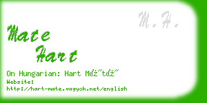 mate hart business card